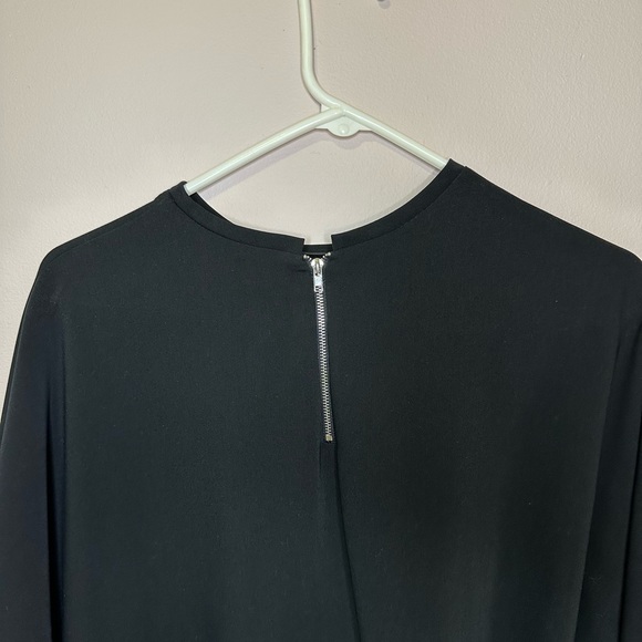 Black 100% Polyester Top with Jewels and Back Zipper - Picture 4 of 5